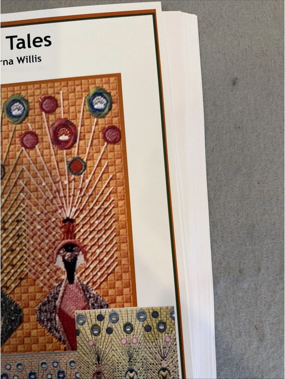Orna Willis PEACOCK TALES Counted Canvas Needlepoint Project Patterns Book Etc